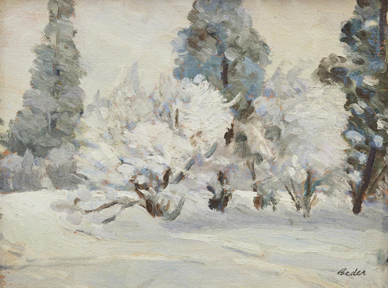 Jack Beder, La Gelée, oil on board