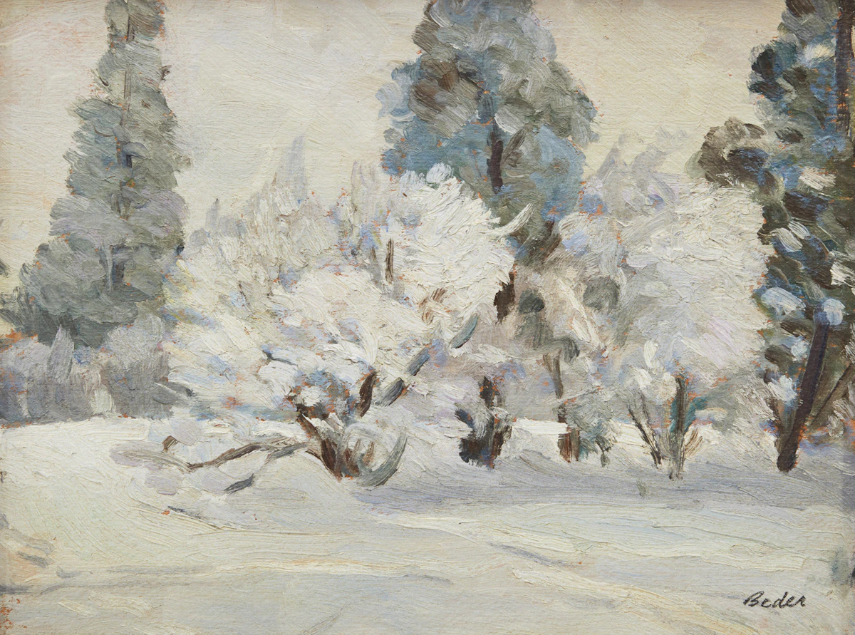 Jack Beder, La Gelée, oil on board, 1934