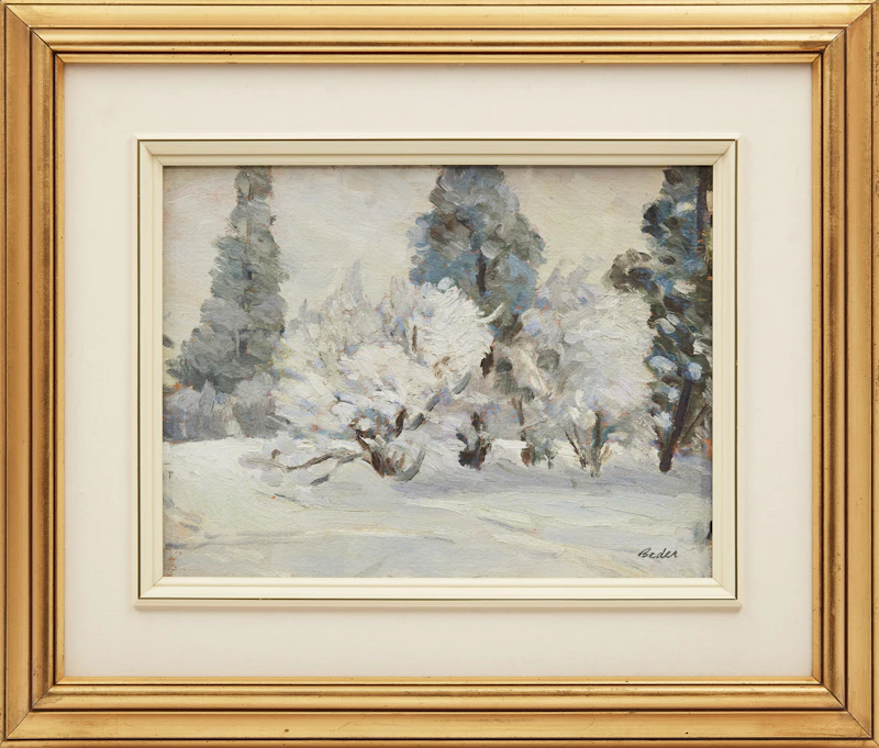Jack Beder, La Gelée, oil on board, 1934 - view 2