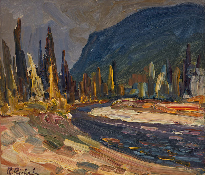 René Richard, Untitled Landscape , oil on board