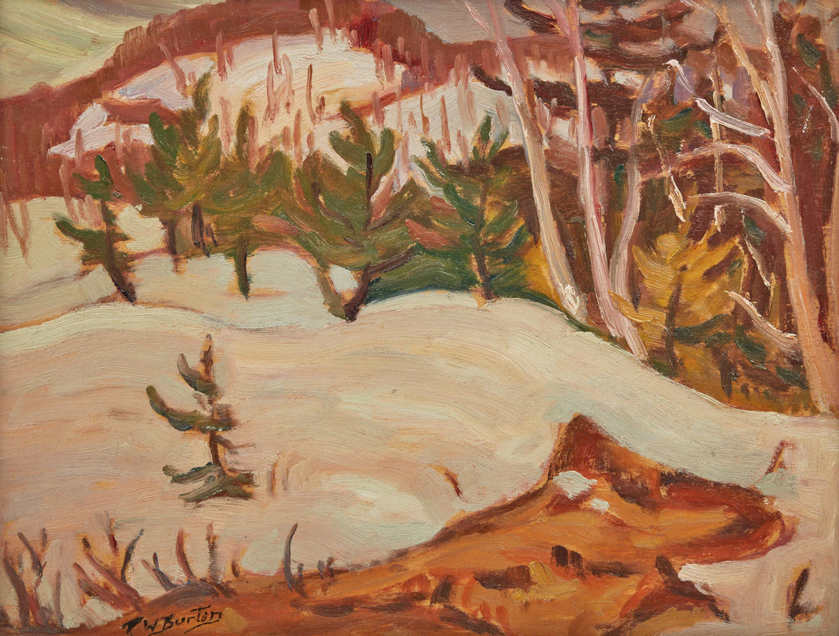 Ralph Wallace Burton, Quebec Hillside, oil on panel