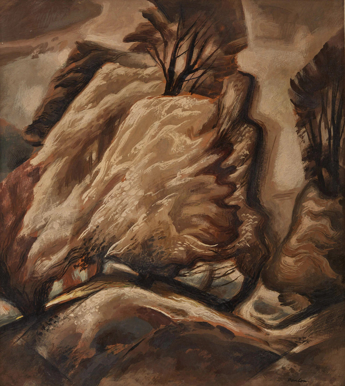 Lawrence Arthur Colley Panton, Study for the White Tree, oil on board