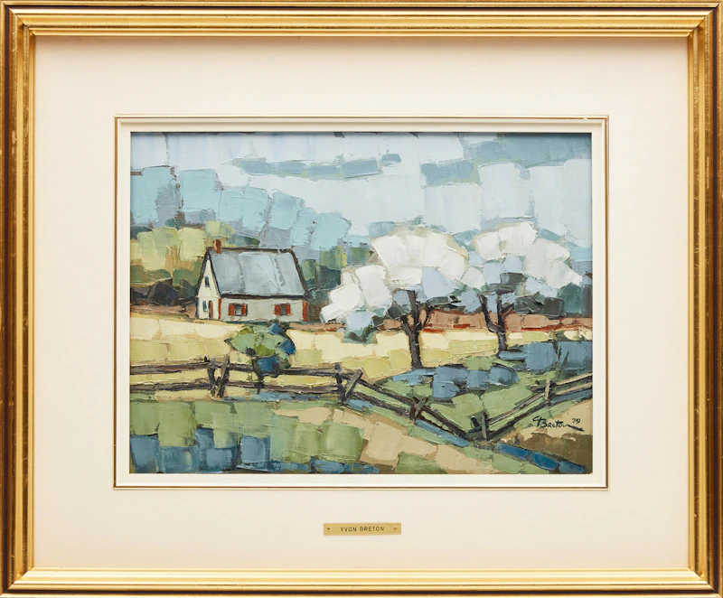 Yvon Breton, Le printemps est arrivé, oil on canvas, 1979 - view 2
