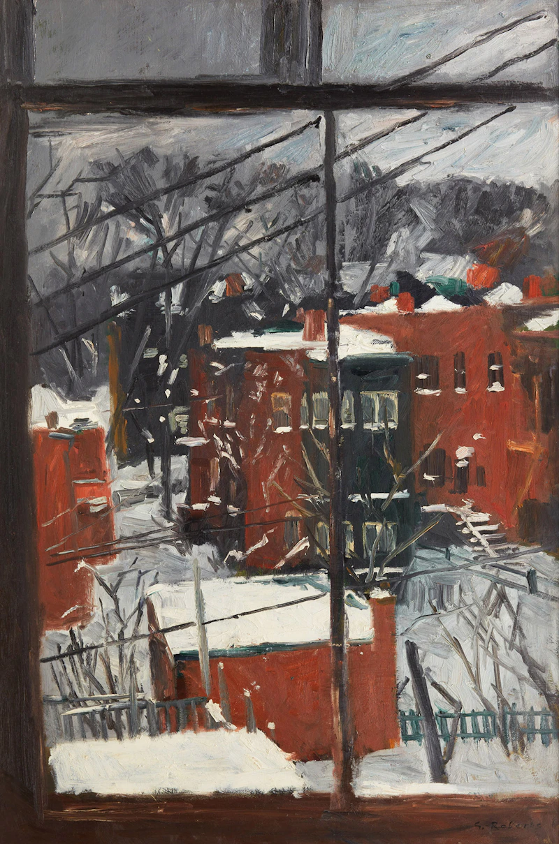 City Houses in Winter by William Goodridge Roberts