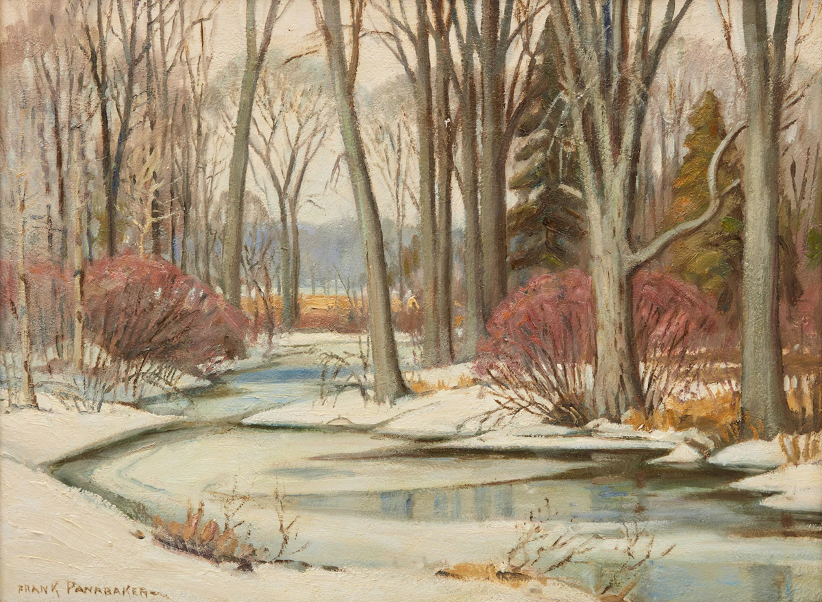 Frank Shirley Panabaker, March, Near Rockton, oil on masonite