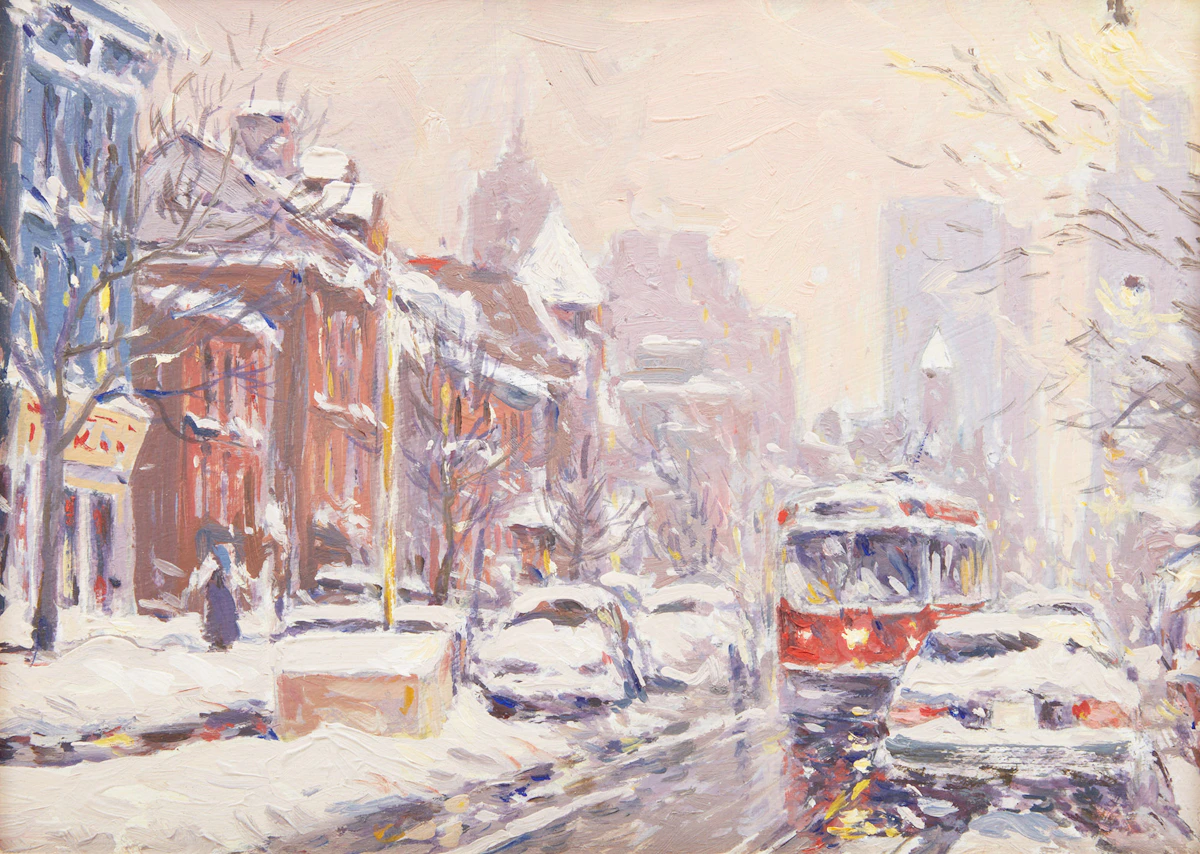 Arto Yuzbasiyan, Queen Street West at Beverley , oil on board, 2005