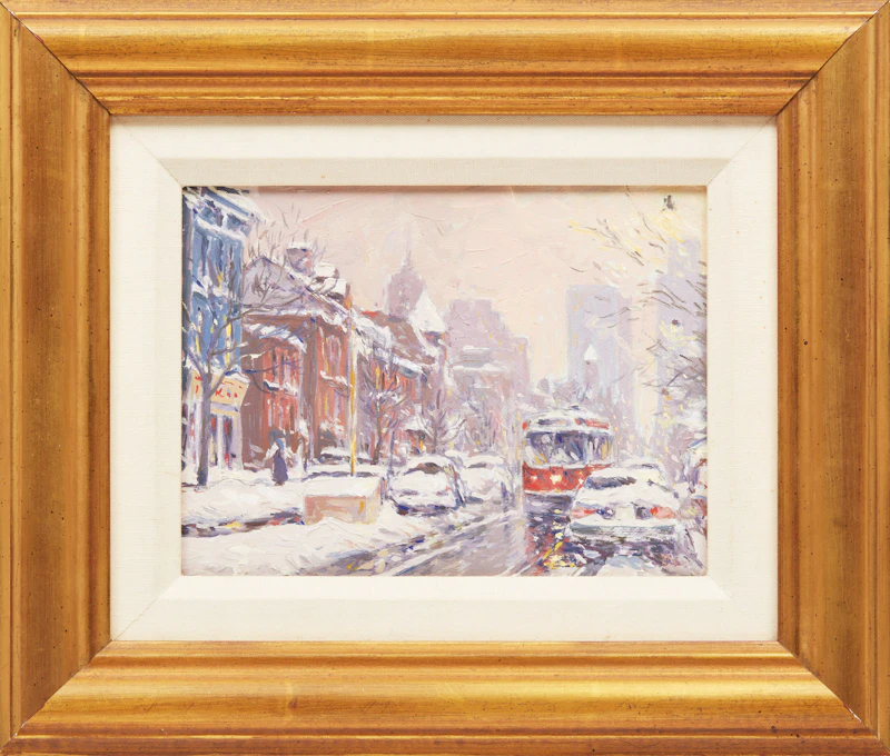 Arto Yuzbasiyan, Queen Street West at Beverley , oil on board, 2005 - view 2