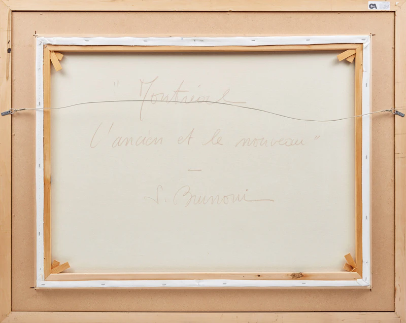 Serge Brunoni, Montréal, l’ancien et le nouveau, oil on canvas - view 3