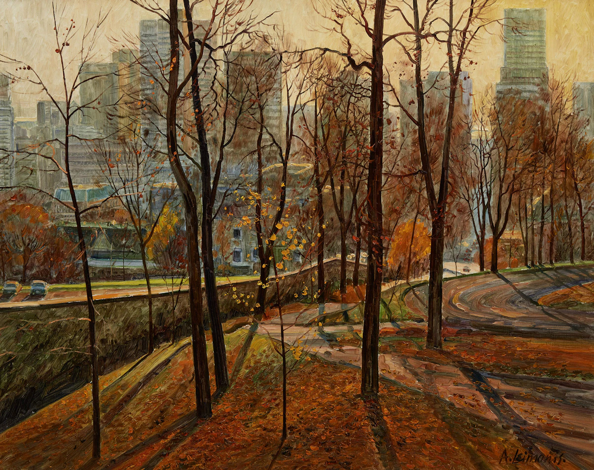Andris Leimanis, Late Fall, oil on board, 1977