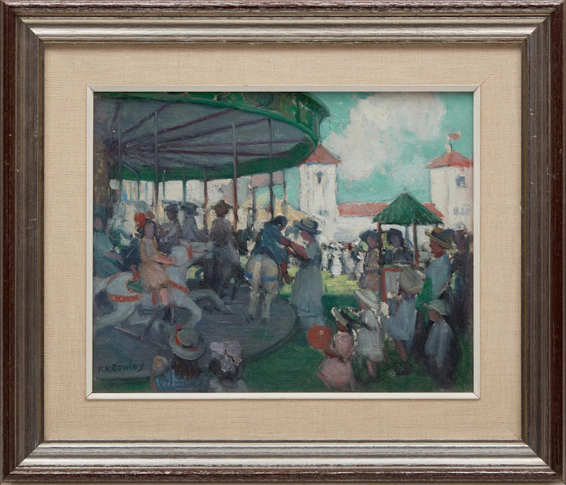 Frederick Kitson Cowley, A Day at the Fair , oil on canvas - view 2