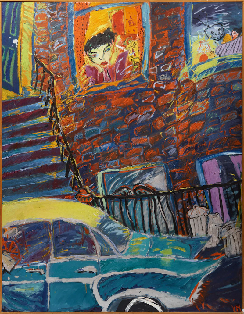 Vicky Marshall, Late, oil on canvas, 1982 - view 2