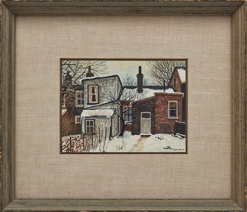 John Kasyn, On Foxley Street, watercolour, 1974 - view 2