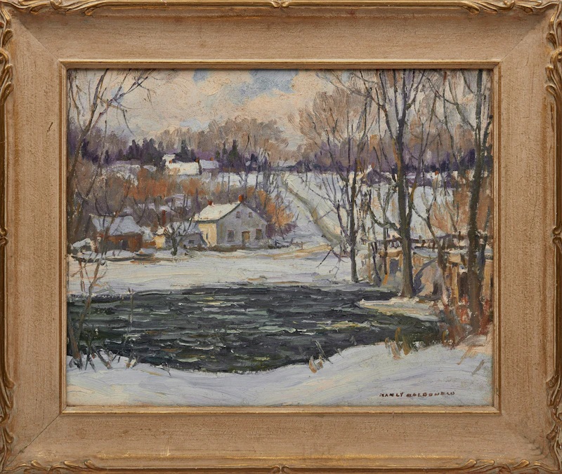 Manly Edward MacDonald, Salmon River, Spring, oil on board - view 2