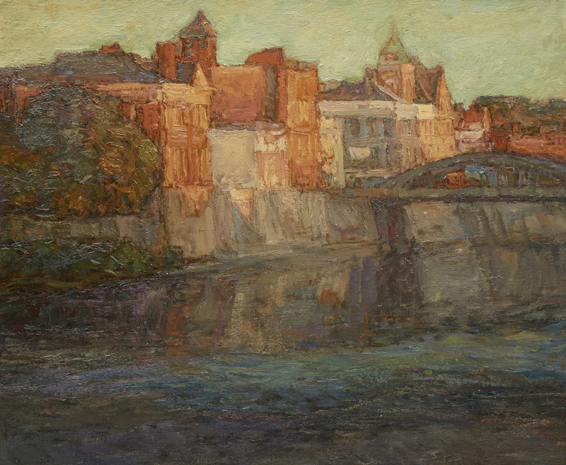 Sunset (Grand River, Galt, Ontario) by Donald Besco