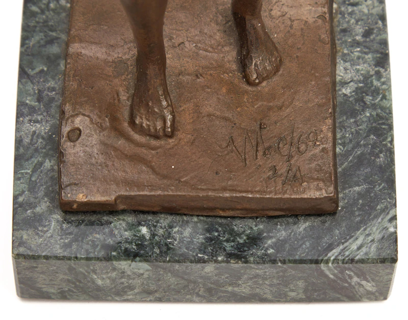 William Hodd McElcheran, Female Nude, Standing, bronze with marble base, 1969 - view 5