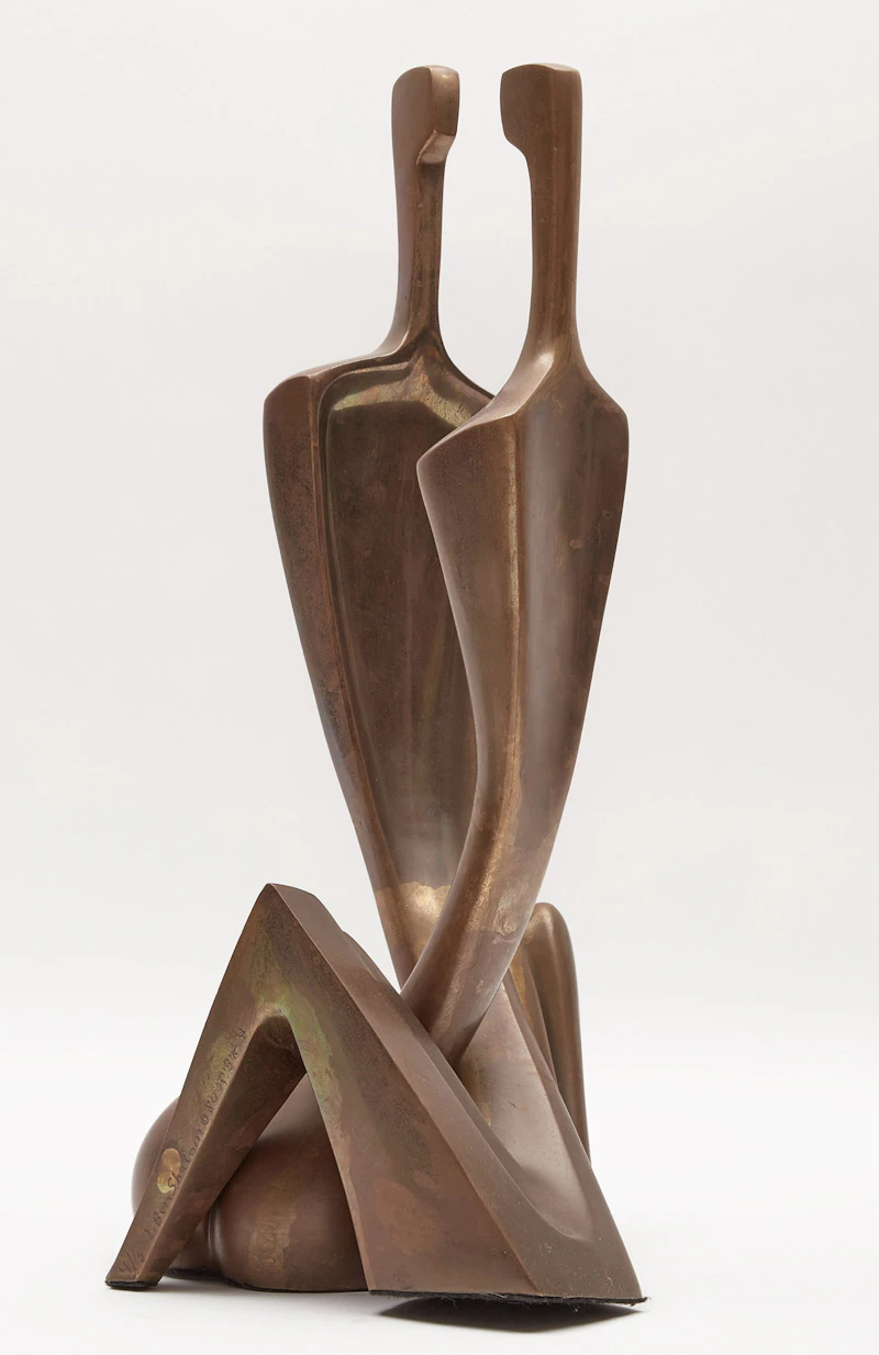 Itzik Benshalom, Two Figures, pair of bronze sculptures, 1984 - view 3