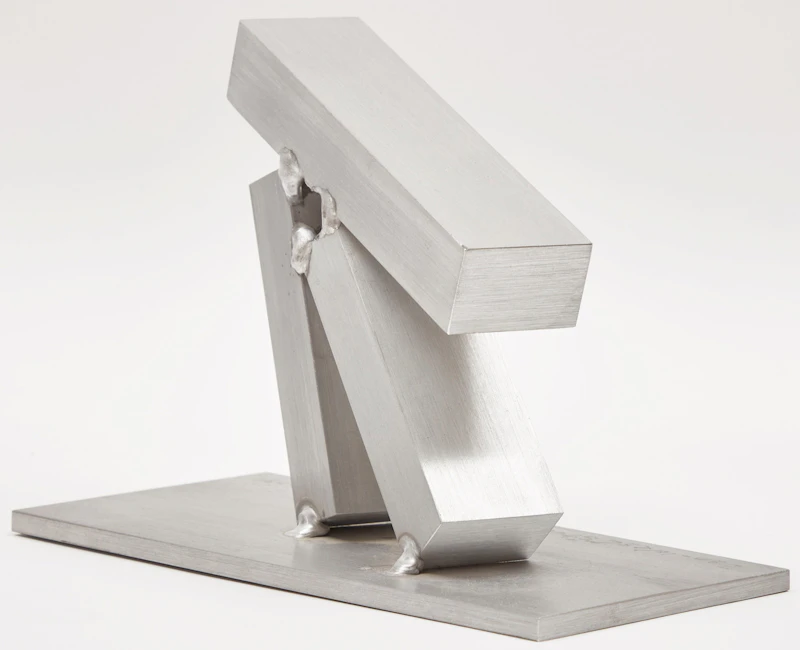 Kosso Eloul, “Zen West” Study, brushed aluminum, 1980 - view 2