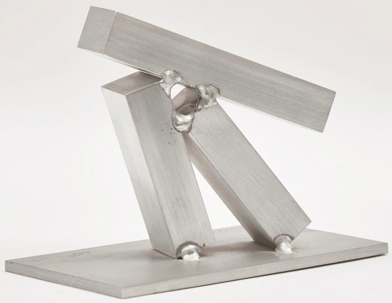 Kosso Eloul, “Zen West” Study, brushed aluminum, 1980 - view 3