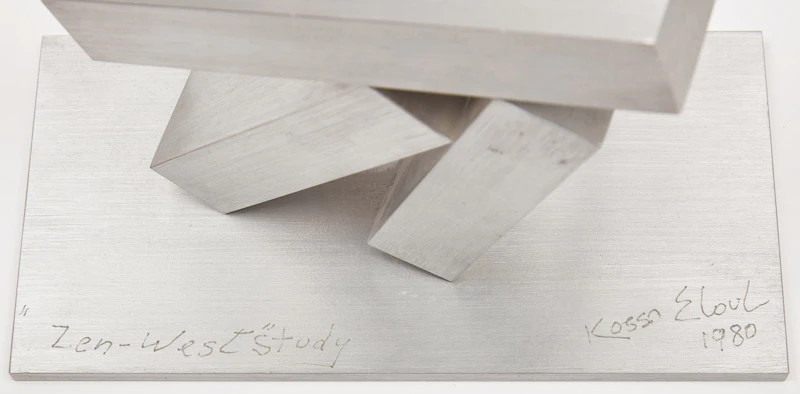 Kosso Eloul, “Zen West” Study, brushed aluminum, 1980 - view 5
