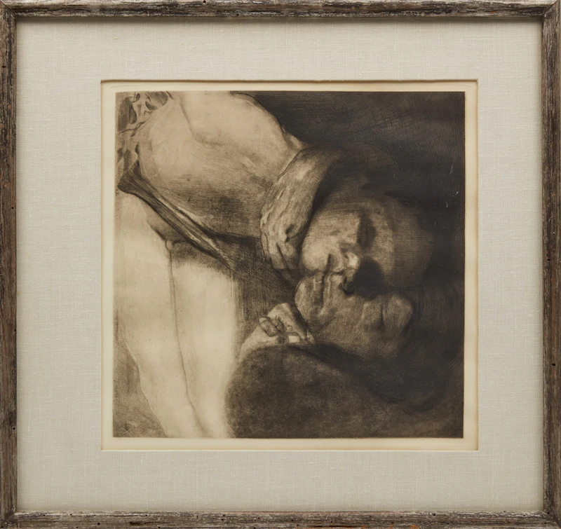 Käthe Kollwitz, Death, Woman, and Child (Tod, Frau and Kind) (KI.113XIV; Knesebeck 108 XIV/XVb), etching and drypoint - view 2