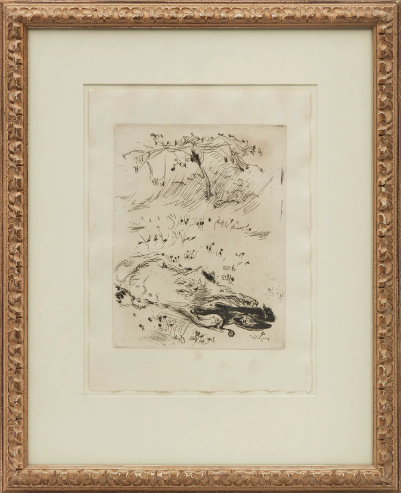 Pierre Bonnard, Cat and Bird, etching - view 2