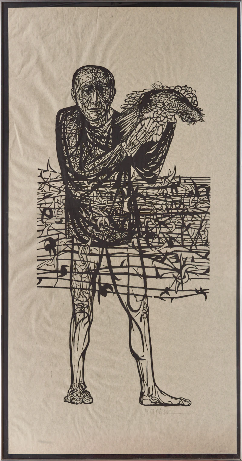 Leonard Baskin, Man of Peace, woodcut, 1952 - view 2