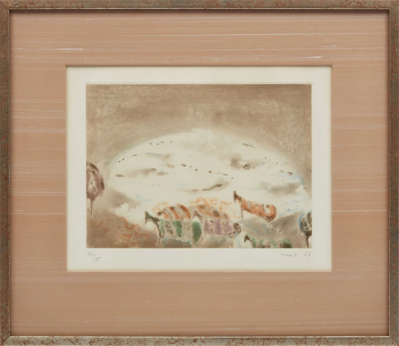 Zoran Antonio Mušič, From Cavalinni Series, colour aquatint, 1967 - view 2