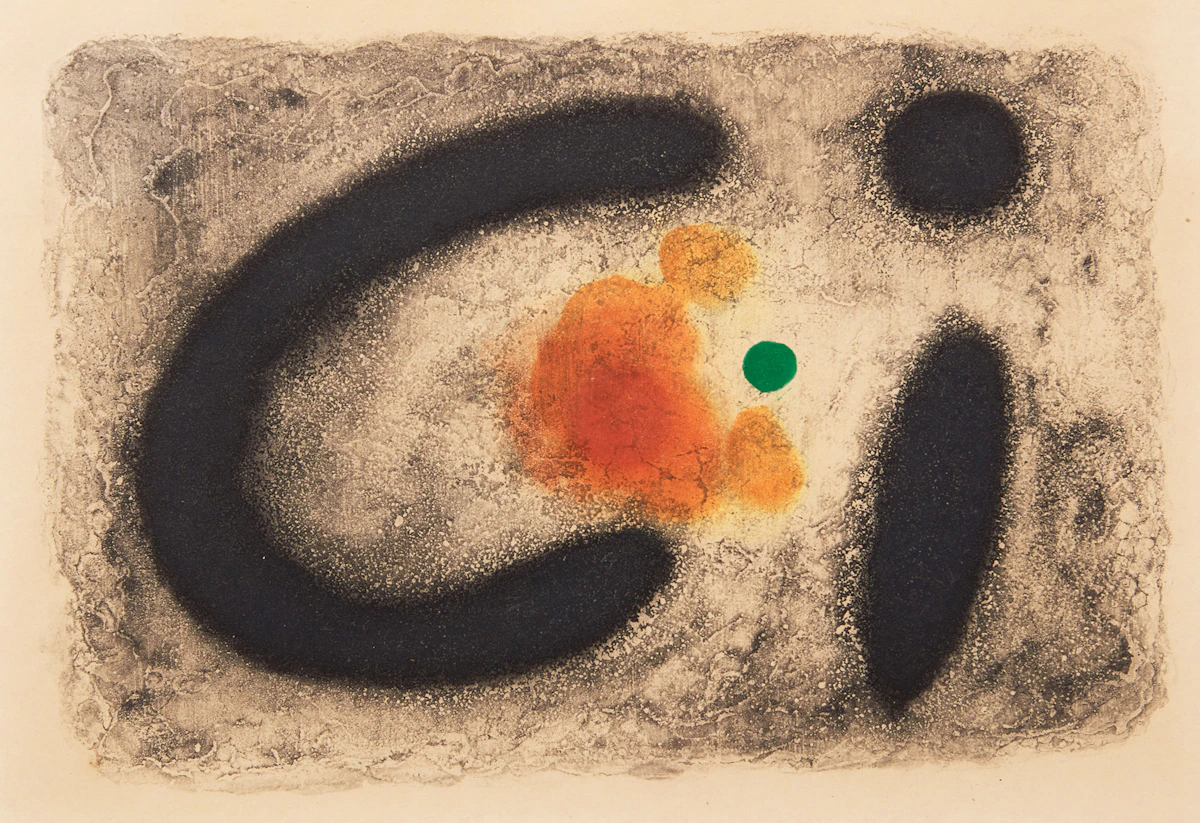 After Joan Miró, From Nous avons by René Char, colour aquatint