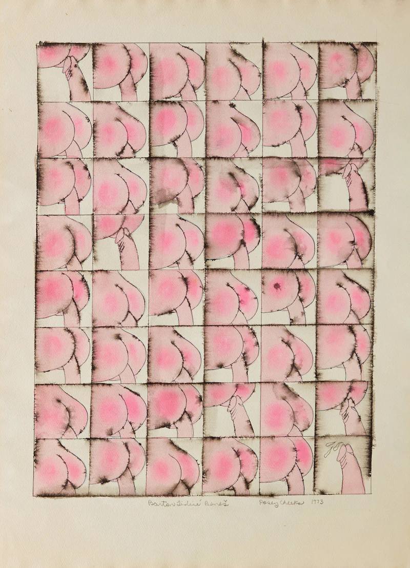 Barton Lidice Benes, Rosy Cheeks, ink on paper, 1973 - view 2