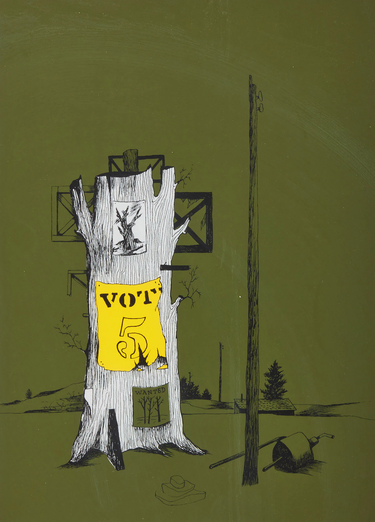 Karl Eugene Fortess, Act 5 and Tree, two colour lithographs