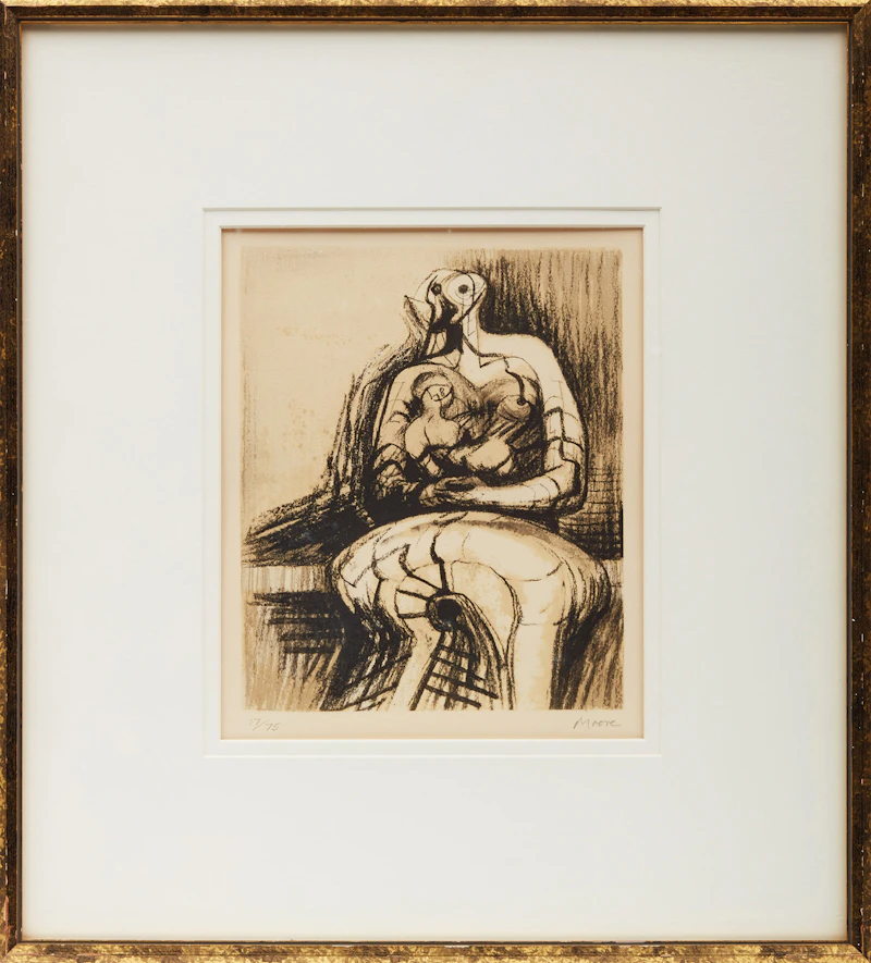 Henry Moore, Seated Mother and Child (Cramer 437), lithograph - view 2