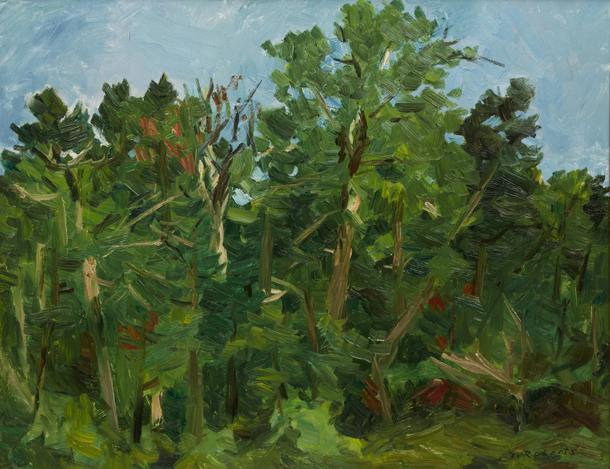 William Goodridge Roberts, Laurentian Woods, oil on board, 1954