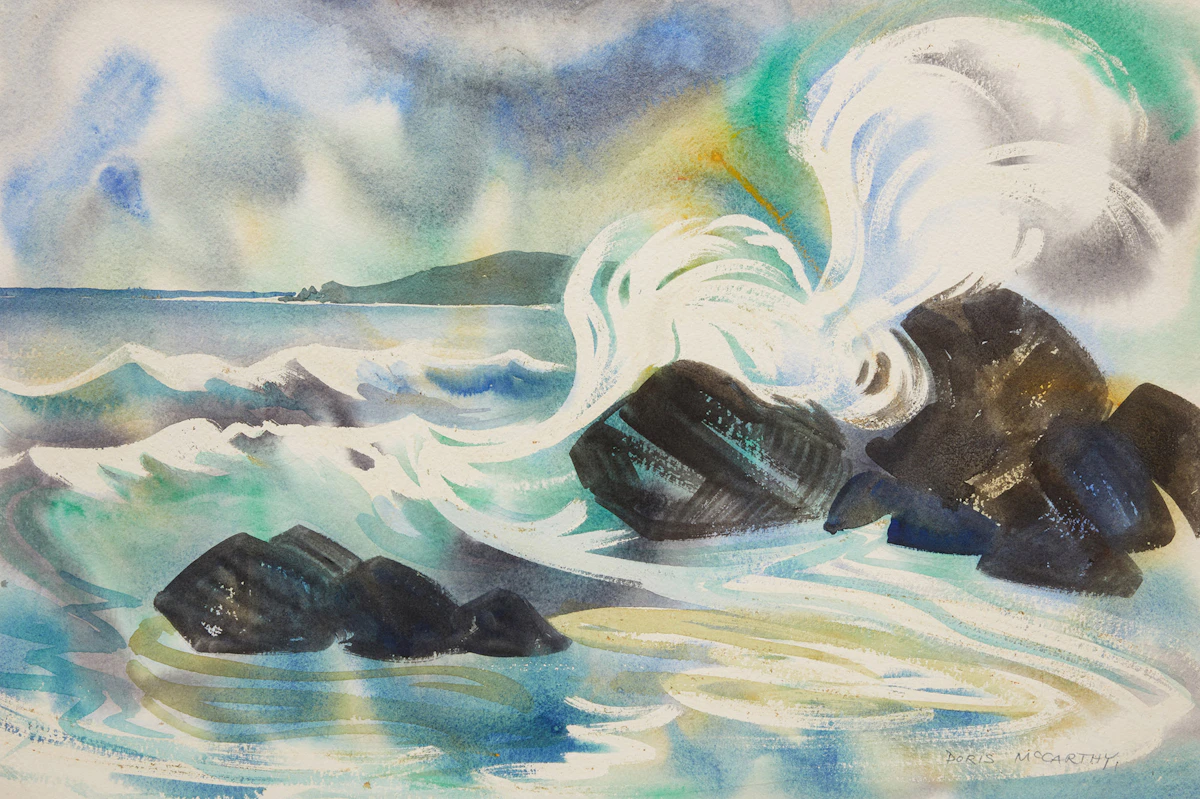 Doris Jean McCarthy, High Tide, East Coast, watercolour