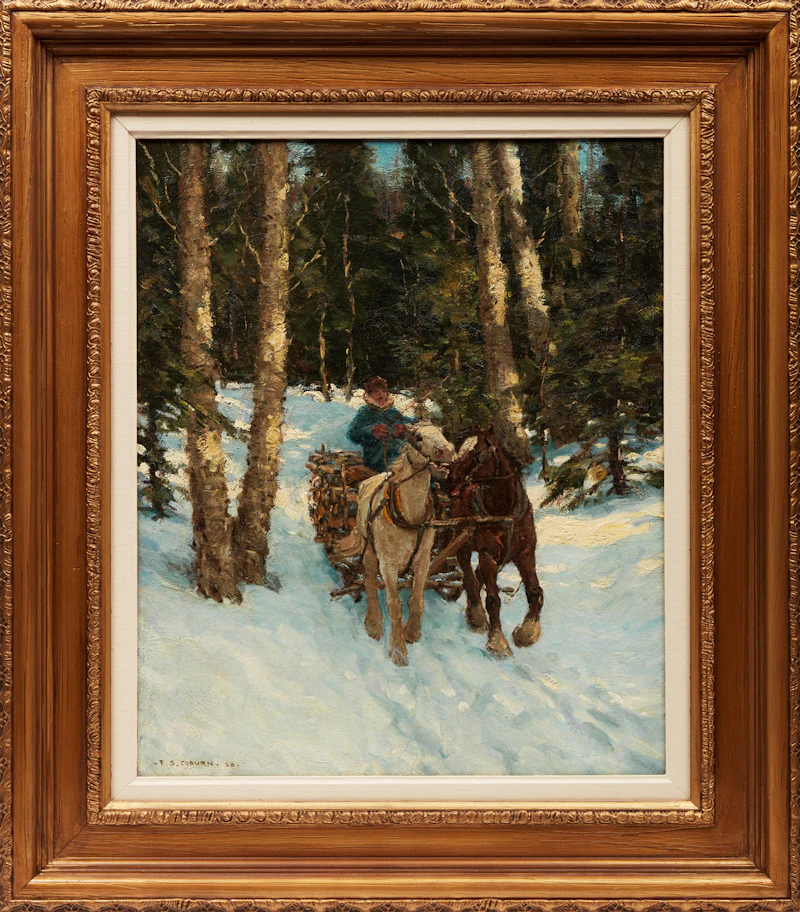 Frederick Simpson Coburn, A Load of Wood, oil on canvas, 1920 - view 2