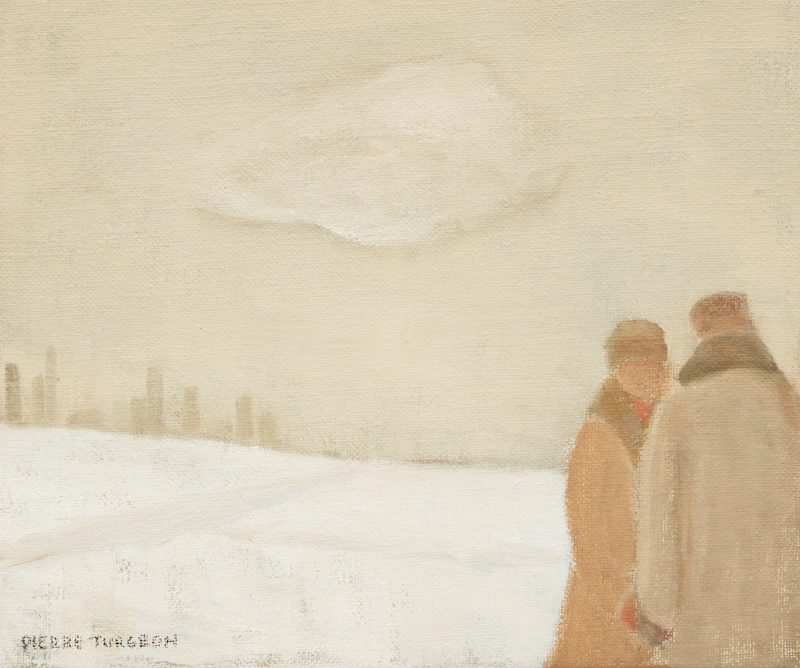 Pierre  Turgeon, La Rencontre, oil on canvas