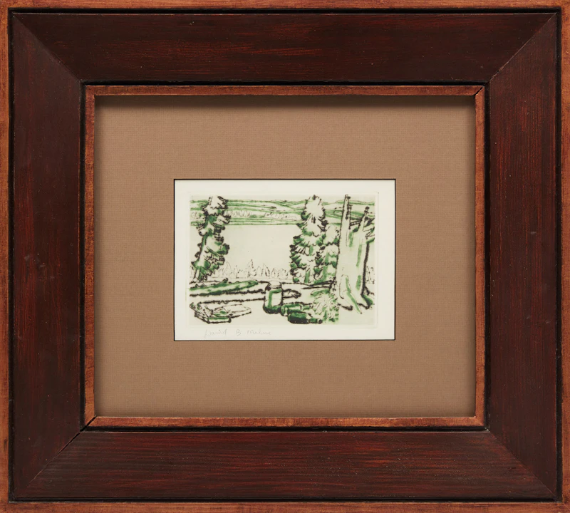 David Brown Milne, Painting Place, drypoint in colours - view 2