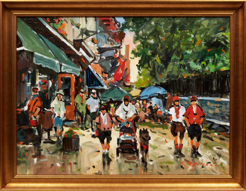Serge Brunoni, Quebec Promenade rue Ste Anne, oil on canvas - view 2