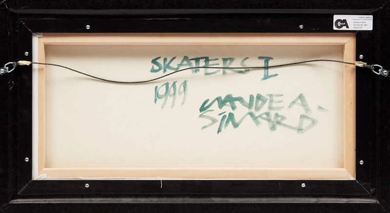 Claude A. Simard, Skaters I, oil on canvas, 1999 - view 3