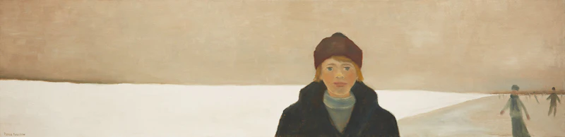 Pierre  Turgeon, Woman in Winter, oil on canvas