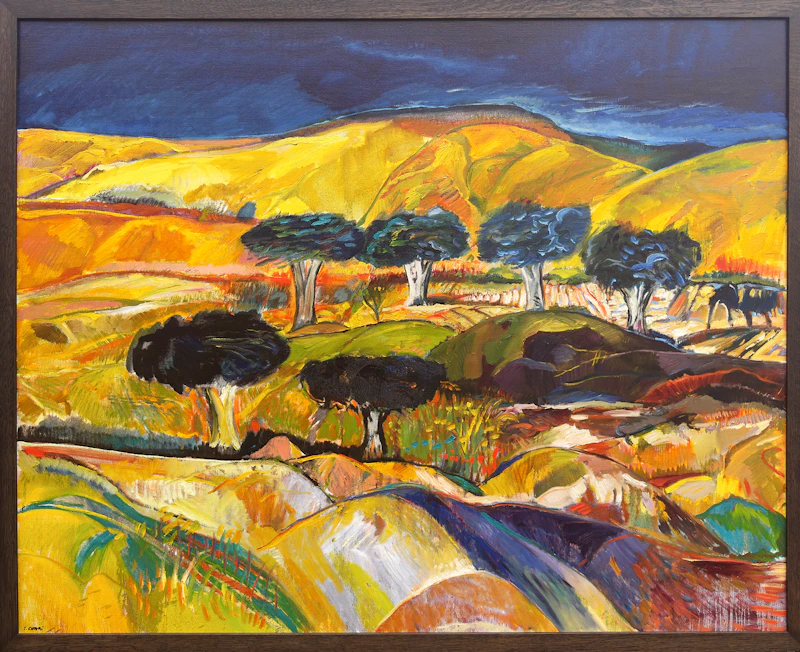 Yehouda Chaki, Green Line 0804, oil on canvas - view 2
