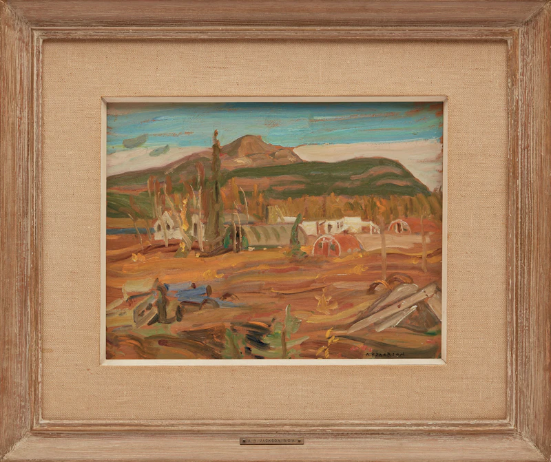 Alexander Young Jackson, Camp at Bear River, N.W.T., oil on board, circa 1950 - view 2