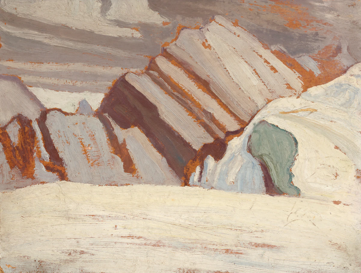 Lawren Stewart Harris, Colin Range (Canadian Rockies), oil on board, 1924