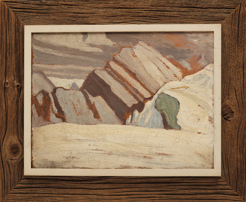 Lawren Stewart Harris, Colin Range (Canadian Rockies), oil on board, 1924 - view 2