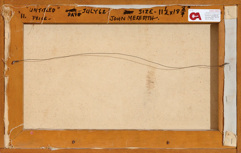 John Meredith, Untitled (Study for Bengal 1) , oil on canvas, 1962 - view 3