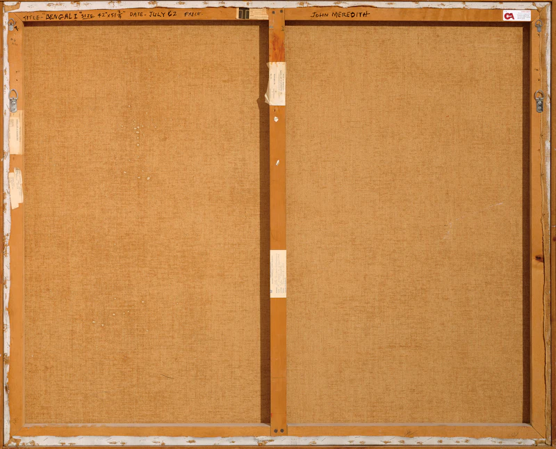 John Meredith, Bengal 1, oil on canvas, 1962 - view 3