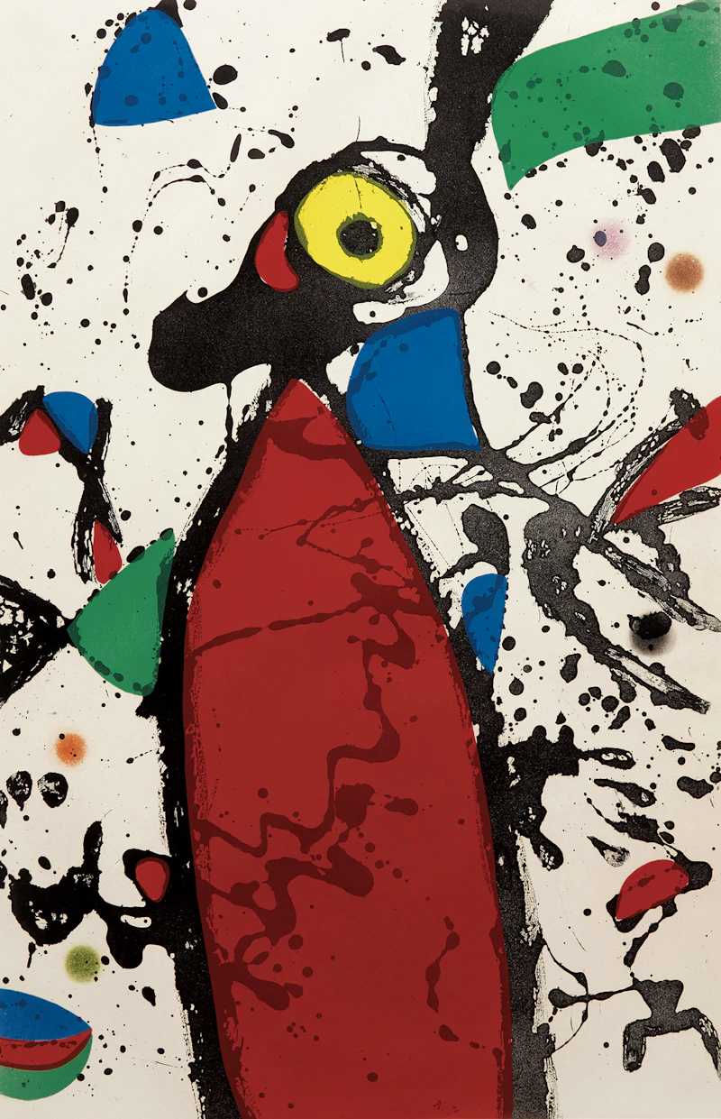 Joan Miró, Souris rouge à la mantille (Dupin 751), colour aquatint