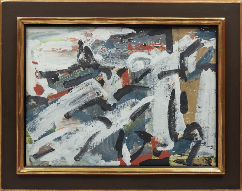 Jean Paul Riopelle, Sans titre, oil on paper on canvas, 1958 - view 2