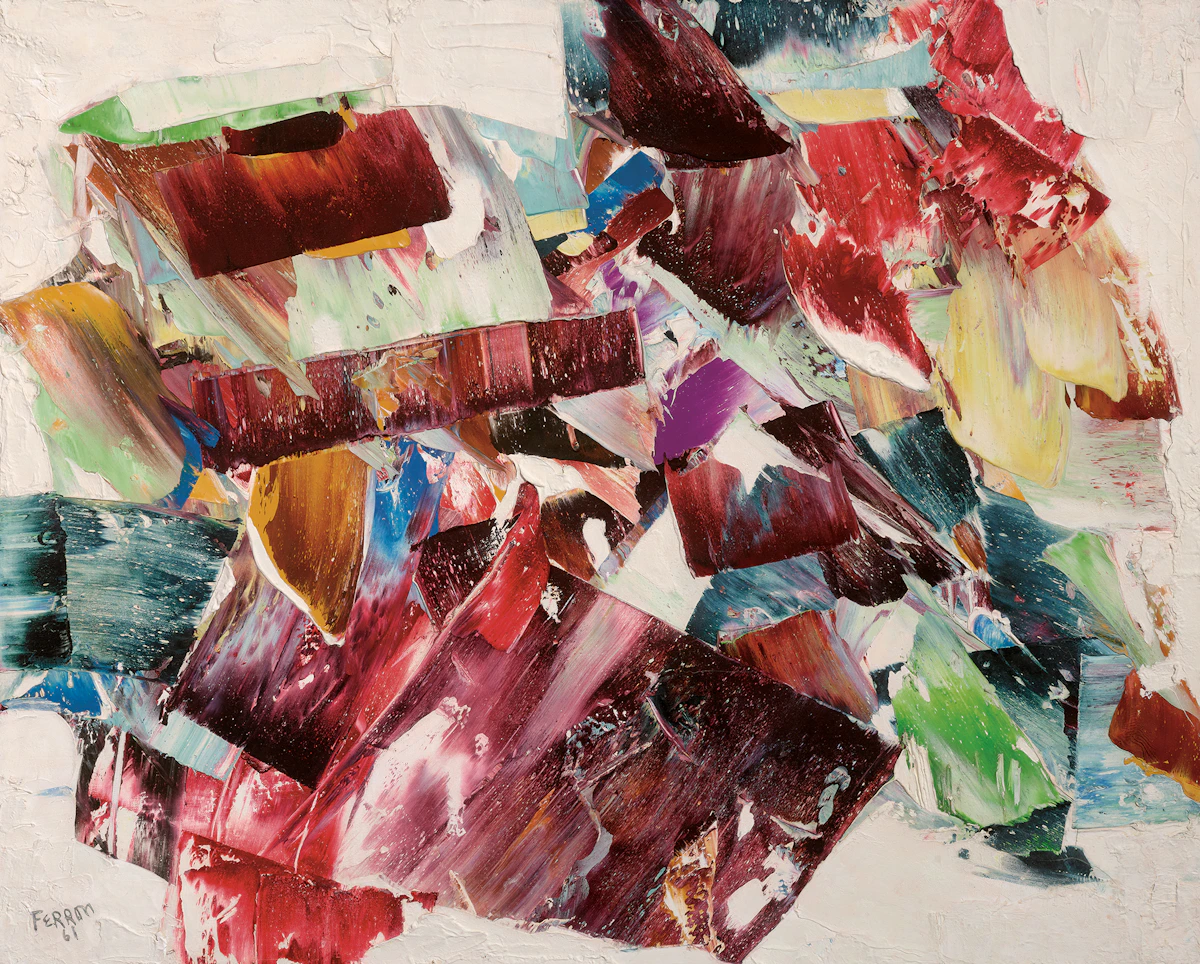 Marcelle Ferron, Sans titre, oil on canvas, 1961