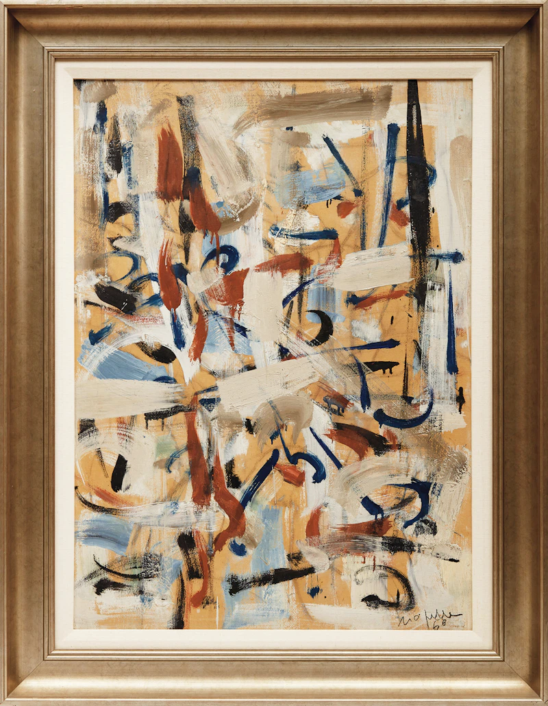 Jean Paul Riopelle, Composition, oil on paper on canvas, 1958 - view 2