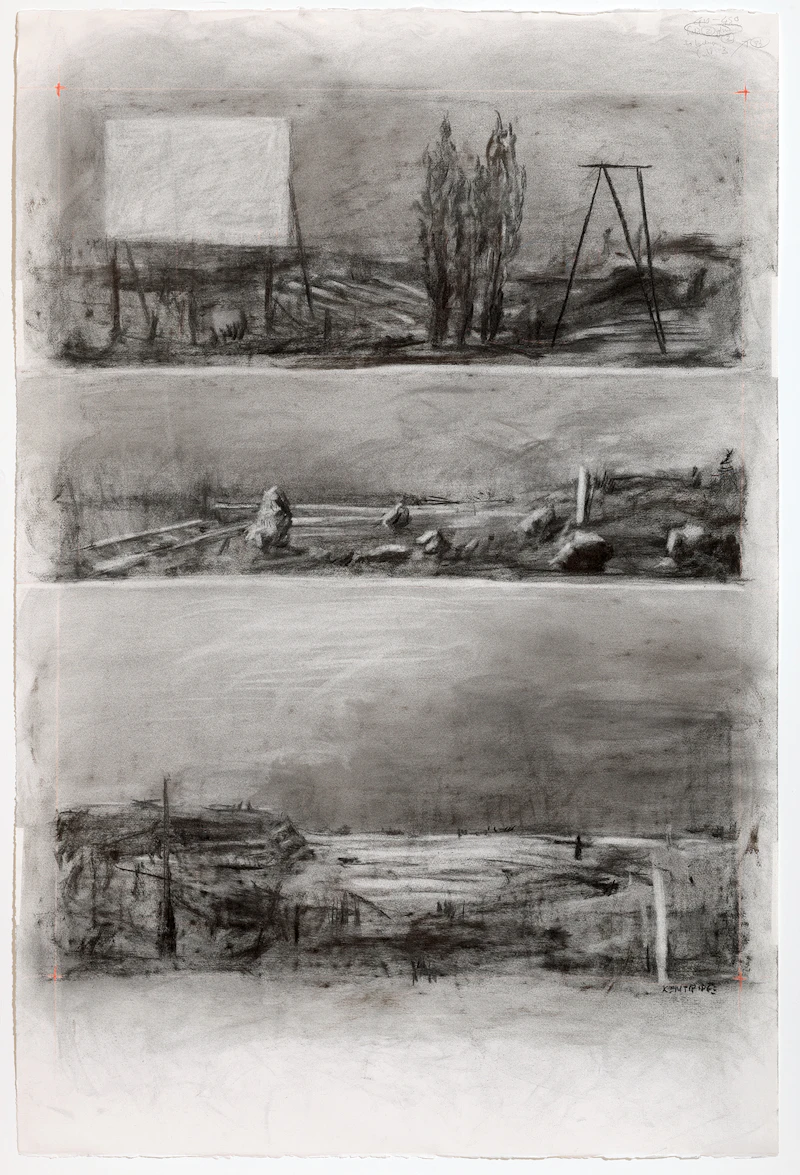 William Kentridge, Drawing for the film "Medicine Chest", charcoal and pastel on paper